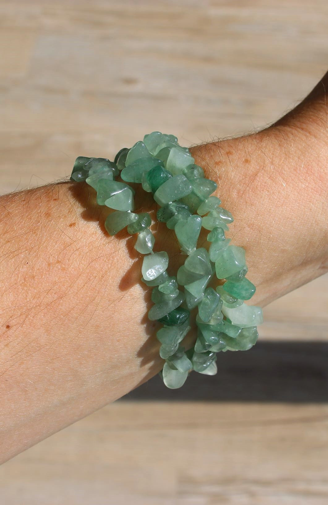 Green Aventurine Chip Bracelet